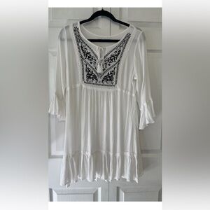 Maurices Embroidered Boho Dress Size M